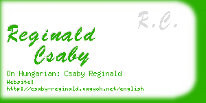 reginald csaby business card